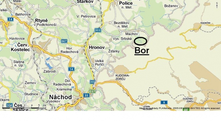 Mapka východní čechy