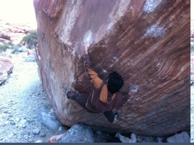 Crux boulderu. Že by další 8C?